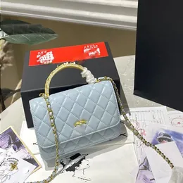 حقيبة مصممة Crossbody Classic Womens Handbag Bag Bag 5A جودة عالية الجودة من الجلد الأصلي للسيدات المحافظات المعدنية Hollo NWBO