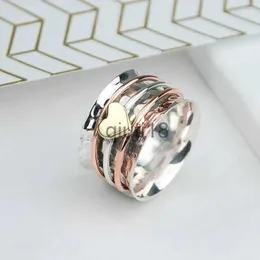 Band Rings Hot selling decompressed rotating feminine fashion versatile design three-layer ring x0920