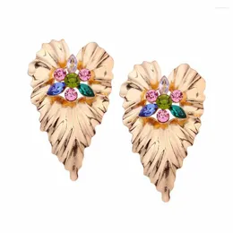 Dangle Earrings Leaf Big for Women Gold Color Article Barge Vintage Drop Party Mashing Jewelry Wholesale