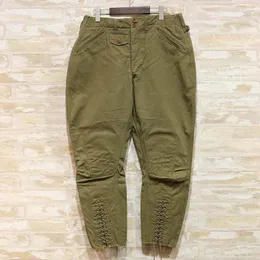 남성용 바지 Yanghaoyusong Homemade Twill Breeches 레트로 캐주얼 브러시로 된면 사이클링 스포츠 등산 9 점