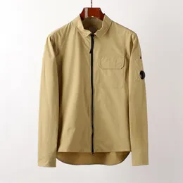 Jaqueta casual masculina de marca de alta qualidade, fina, casual, manga comprida, lapela, cardigan com zíper, jaqueta cp