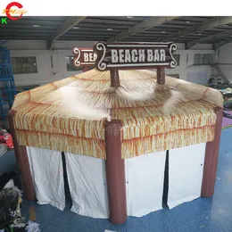 Free Ship Outdoor Activities 6m 20 ft diameter with blower inflatable beach bar irish pub tent marquee with printing for sale