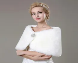 Faux Fur Bridal Shrug Wrap Cape Stole Bolero Jackets Coat Perfect For Winter Wedding Bride Wear Red White Warm Jacket 20194159025