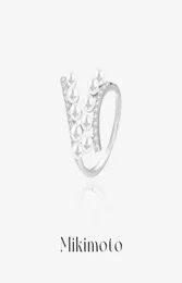 Pierścień projektantki Mikimoto dla kobiety Royal Wooden Pearl Pierścień Women039s Premium Akoya Freshwater Open in Srebring1817695