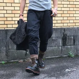 Męskie spodnie Yanghaoyusong Homemade 40s Jodhpur Metal Button Chino Black Retro Cargo