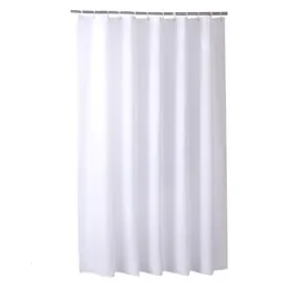 Shower Curtains White Shower Curtains Waterproof Thick Solid Color Bath Curtains for el Bathroom Bathtub Large Wide Bathing Cover with Hooks 230919