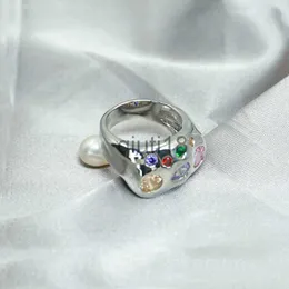 Bandringe 2021 Neue Mode Weibliche Ring Persönlichkeit Ins Senior Zeigefinger Licht Luxus Nische Design Edelstein Schmuck Zubehör x0920
