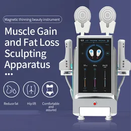 Multifunzionale 4 maniglie EMS Body Sculpting Fat Burning Muscle Training Machine Glutei Sollevamento Attrezzature di bellezza per uomini e donne