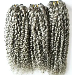 Grey Brazilian kinky curly Hair Weave Bundles 100 Human Hair Bundles 3pcs Natural Non Remy Hair Extensions 3 Bundles Can Buy3514273