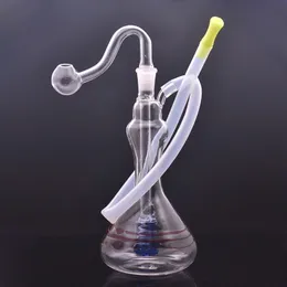 Cheapest Hookah Bubbler Mobius Glass Bongs Water Pipe Matrix Perc Dab Rigs ash catcher with 10mm Joint Smoking Banger Nail Oil Burner Pipe Dhl Free Shipping