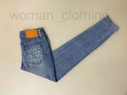 Женские джинсы Дизайнерские укороченные джинсы с европейской вышивкой для женщин летом 2023 года, тренд облегающих брюк-карандаш для женщин B73H