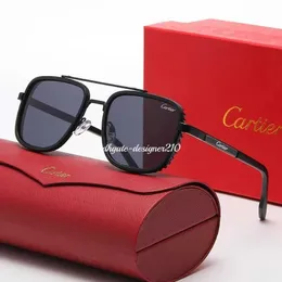 2023 Nya varumärken Cartier Solglasögon Mens Sun Glasses Leopard Rectangle Glasses Frames Womens Designer Wood Arms Gold Leopard Timeless Classics 30029