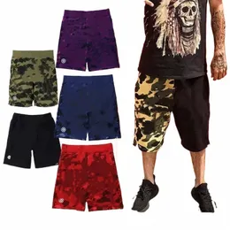 Shark Men's Designer Shorts Men Women z małpami szorty kamuflaż elastyczne talii dreski stylistowe kreskówka drukarnia