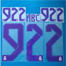 2021-2022 Real Madrid Home Away Custom Soccer Nya namnet Anpassa nummer 0-9 Namn A-Z Print Player Font Patch309U