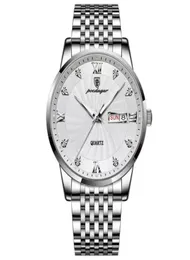 POEDAGAR Brand Luminous Calendar Quartz Mens Watch Luxury Trendy Stainless Steel Wristwatches 42mm Diameter Thin Man Watches6274829