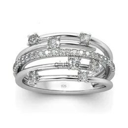 Pierścienie zespołowe z bocznymi kamieniami Szjinao Trendy Ring Wedding Solid Solid 925 Srebrne pierścienie dla kobiet biżuteria Deklarowanie Dostawca Dostawca 230227 x0920