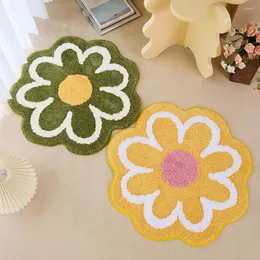 Carpets Area Rug Durable Pashmina Bath Mat Flower Shape Absorbent Bathmat For Nursery
