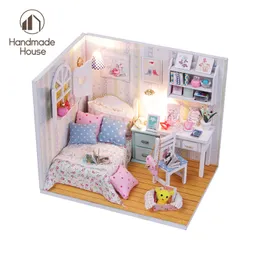 A handmade house Miniature House Kits Tiny Model House for Adults to Build Morning Glory with Lights for DIY Crafts Birthday Gifts Home decorate Family