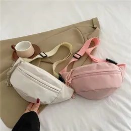 Taille Taschen Damen Leinwand Umhängetasche Einfarbig Frauen Sling Pack 2023 frauen Brust Tasche Wasserdichte Wandern Handtaschen