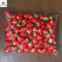 Other Event Party Supplies 100pcs Artificial Fruit Fake Strawberry Apple Orange Lemon Pear Simulation Ornament Crafts Pography Props Home Harvest Decor 230919