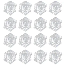 Vases 200 Pcs Mini Flowers Simulated Ice Transparent Fake Cubes Po Artificial Reusable Acrylic