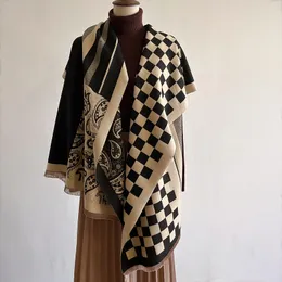 Designer Cashmere Scarf and Silk Blending Luxury Fashion Colors Pashmina Winter scarf Warm Brand Designer Shawl Classic Pattern Long 180x65cm
