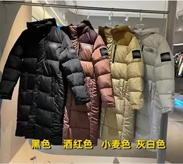 Uzun Stil Erkek Tasarımcı Down Ceket Kuzey Kış Pamuk Pamuk Erkek Kadın Ceketleri Kaplama Yüz Açık Mekan Rüzgar Dergilek Çift Kalın Sıcak Katlar Üst Giyim Çok Renk A096