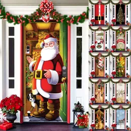 Christmas Decorations Before Christmas Outdoor Decorations Christmas Door Cover Decoration Cloth Christmas Door Cover Door Hanging Year Party 230920