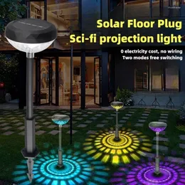 Outdoor Solar Lawn Lamp Projection Water Droplet Ground Insertion Breathing Constant Light Colorful Road Courtyard