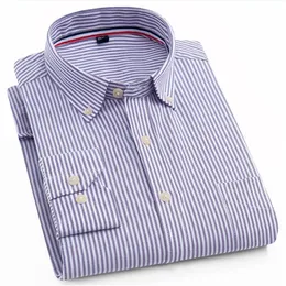 E-Baihui New Mens Long Sleeve Solid Oxford Dress Shirt Stripe高品質の男性カジュアルレギュラーフィットトップボタンダウンシャツL676284D