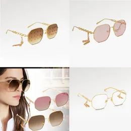 Luxury Designer Sunglasses for Women Glasses Metal Glasses Womens UV400 Protection High quality polarized sunglasses with gold edge Z1650W