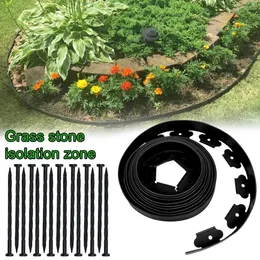 Garden Decorations 5m Garden Edging Border 15 Stakes L-shaped Stone Grass Barrier Landscape Lawn Flower Bed Terrace Board Gardening Supplies 230920