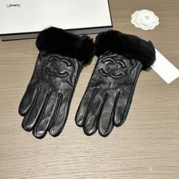 Designer Girl Five Fingers handskar getskinnhandskar för kvinnor sammet foder varma vantar vinter gåva inklusive varumärkeslåda