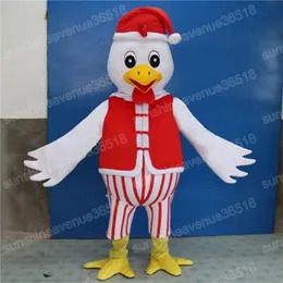 Cadılar Bayramı Kırmızı Şapka Tavuk Maskot Kostüm Yüksek Kaliteli Karikatür Tema Karakter Karnaval Unisex Yetişkinler Beden Noel Doğum Günü Partisi Fantezi Kıyafet