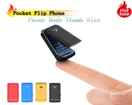 잠금 해제 된 가장 작은 플립 휴대폰 Ulcool F1 지능형 안티 로스트 GSM Bluetooth 다이얼 미니 백업 포켓 휴대용 휴대 전화 gif2264165
