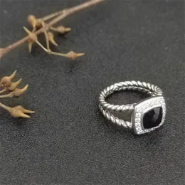 Dy Classics Band Rings Dy Twisted İki Renkli Çapraz İnci Tasarımcı Halkası Kadınlar Moda 925 STERLING Gümüş Vintage Takı Lüks Pırlanta Düğün Hediyesi Toptan