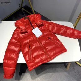 2023 Childrens Down Jacket Bair Boys Boys 가을 겨울 따뜻한 재킷을위한 따뜻한 재킷 아이 어린이 모피 칼라 후드 가루 따뜻한 겉옷 코트 아이