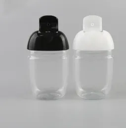 Großhandel hochwertige schwarze 30-ml-Händedesinfektionsflasche PET-Kunststoff halbrunde Flip-Cap-Flasche Kinder tragen Desinfektionsmittel Händedesinfektionsmittel ZZ