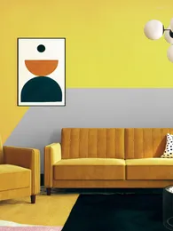 배경 화면 북유럽 평범한 단색 회색 노란 벽지 현대 거실 침실 배경 벽을위한 벽화 푸파스 접촉