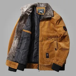 Chaquetas para hombres Chaquetas y abrigos de pana de invierno para hombres Hombre Cálido Rompevientos térmico Cuello de piel Chaqueta casual Ropa de abrigo Ropa de talla grande 6XL J230920