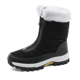 Дизайнерские снежные женские ботинки с брендами Star Shoes Martin Boot Thune Those Кожаная открытая зимняя черная мода без скольжения.