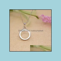 Smyckesinställningar 925 Sterling Sier 15x15mm Round Cabochon Semi Mount Pendant Bridal Fine Setting Drop Delivery Dhgarden Otksh