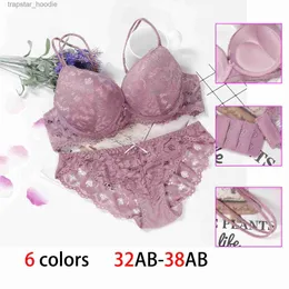 Sexig uppsättning Sexig underkläderuppsättning underkläder Kvinnor Push Up Lenceria Mujer Femme Underwire Langerie Girl Bralette Bras och Panty Feminina Lace Bra L230920