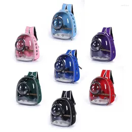 Backpack Parrot For Carrier With Portable Bird Feeder Cups Travel Cage Birds Breathable Transparent Space And