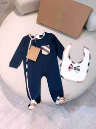 Designer popular bebê bodysuit confortável crianças macacões tamanho 0-12 m 2 pçs pé design crianças macacão e cachecol set15