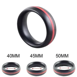 Wibratory metalowe pączki pierścienie kutasa czarne stalowe przyczepność penisa pierścień erekcja pierścienia dla mężczyzn 40 mm/45 mm/50 mm 230920