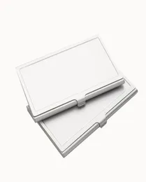 10pcs 카드 홀더 승화 DIY 흰색 블랭크 알루미늄 오목한 위치 사각형 이름 카드 상자 8012272