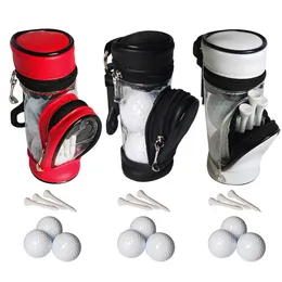 Golfväskor Golf Ball Bag and Tees Holder 3 Balls With Light Weight Hook Tee Accessories Training 230920