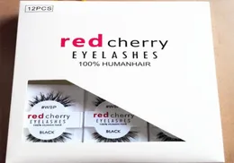 RED CHERRY False Eyelashes WSP 523 43 747M 217 Makeup Professional Faux Nature Long Messy Cross Eyelash Winged Lashes Wispies3715447