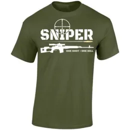 Men's T-Shirts Unique Design Sniper One S One Kill T-Shirt. Summer Cotton Short Sleeve O-Neck Mens T Shirt S-3XL 230920